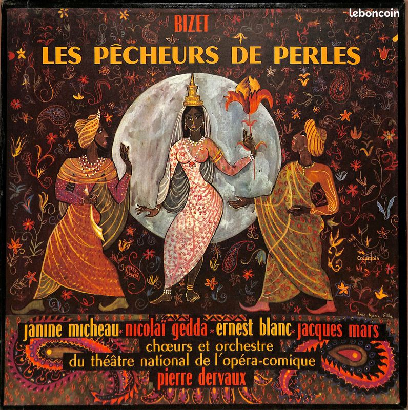 🎭 BIZET – Les Pêcheurs de Perles – Dervaux / Gedda – Coffret VG+/NM 🎭 (image 1)