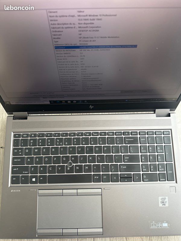 Station de travail HP ZBook Firefly 15 G7 - 15,6 - i7 Gen 10 - 32 Go - SSD 512 Go
