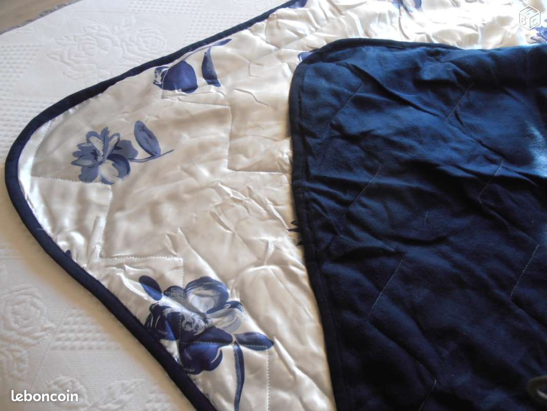 DESSUS DE LIT MATELASSE 120X165Cm GRIS BLEU (image 2)