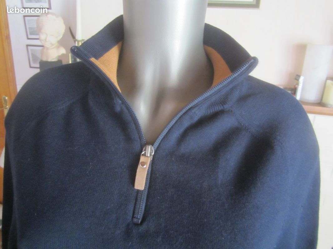 Pull bleu marine homme Kiabi taille XL neuf (image 2)