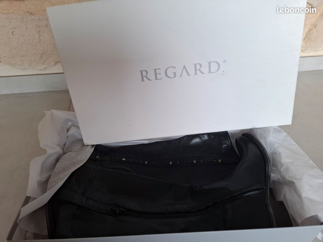 Bottes Neuves Cuir noir (image 5)