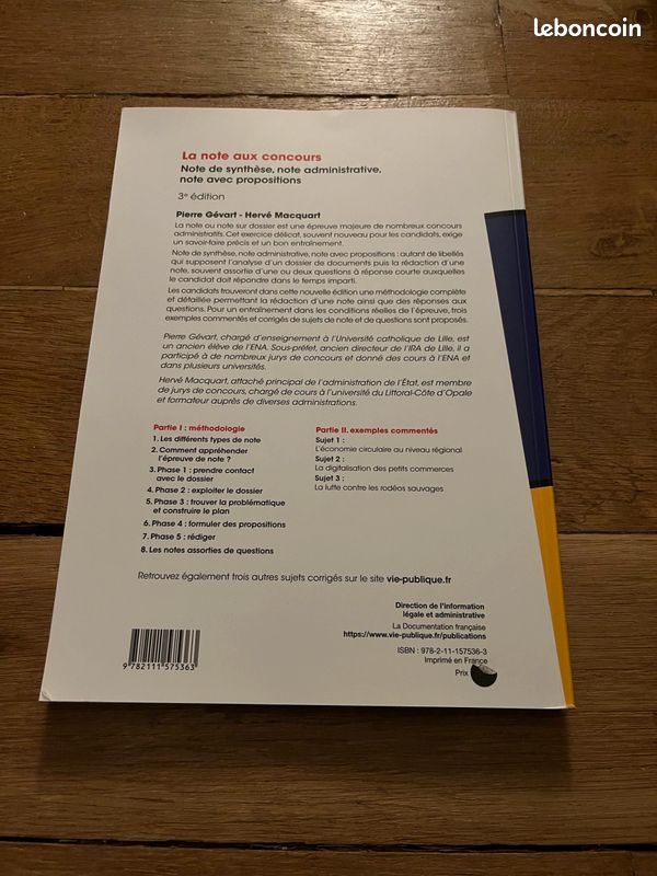 Livre de préparation : La note aux concours (image 3)