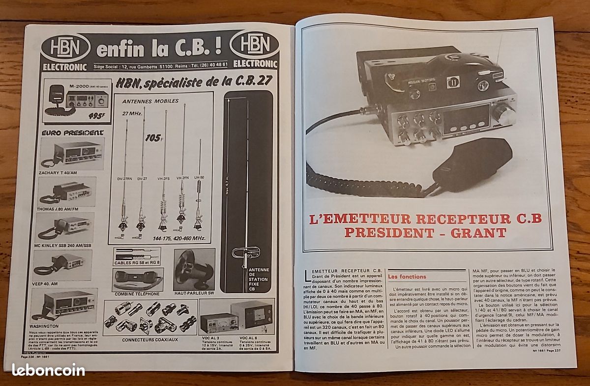 Revue ”Le Haut Parleur” N° 1661 Spécial hobbies Rassemblement CBistes au Mans (image 7)