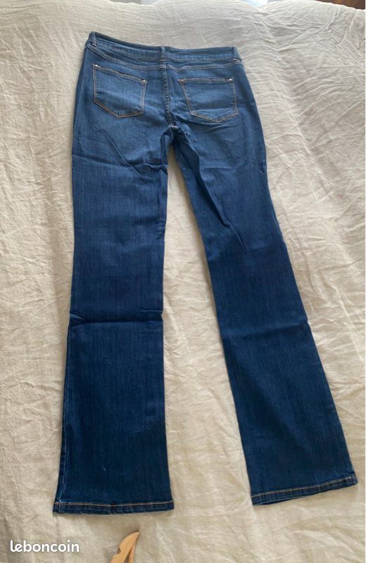 Jean évasée etam 40 bleu (image 14)