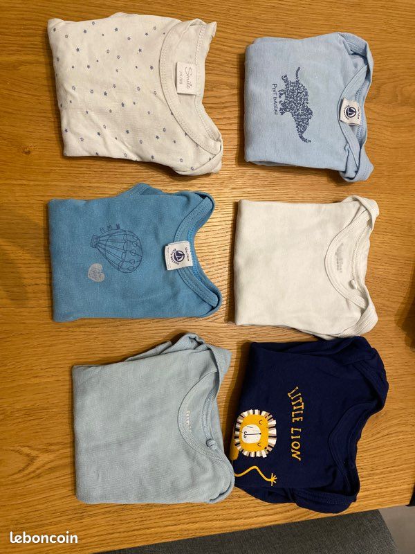 Lot de 6 bodys manches longues 12 mois (image 1)