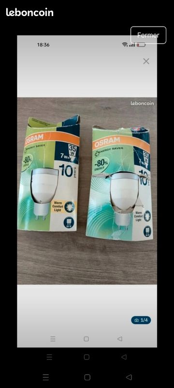 Lot de 2 ampoules gu10 (image 1)