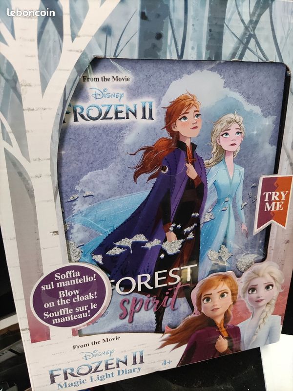 NEUF Journal intime lumineux reine des neige Magic light diary Frozen 2 (image 1)