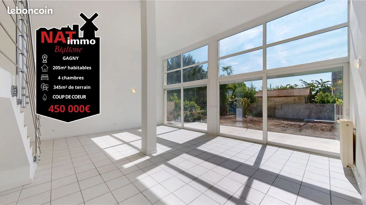 Maison 7 pièces 206 m² · à Gagny · 206 m² · 450 000 €