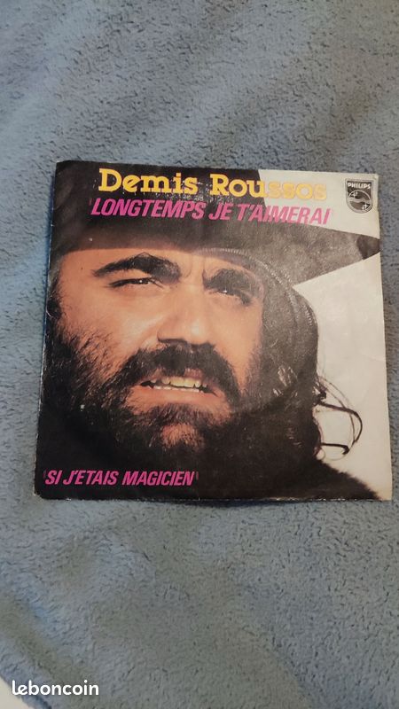 Vinyle 45 tours demis Roussos, longtemps je t'aimerai (image 1)