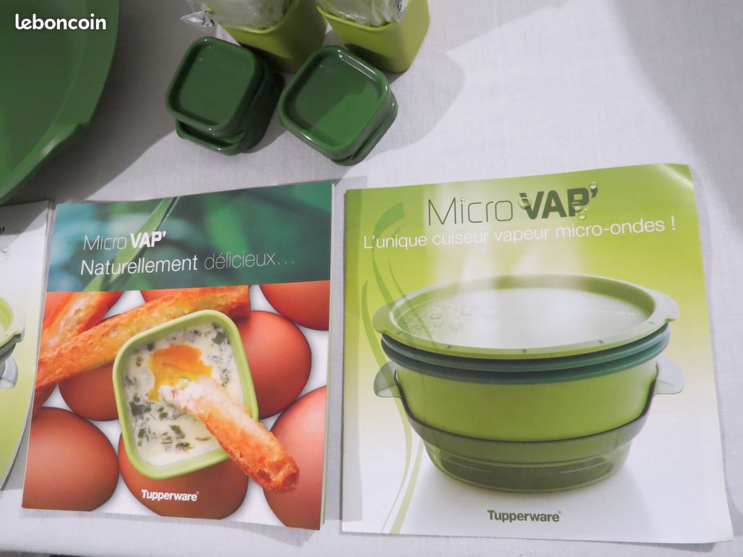 tupperware insert micro vap Tupperware ensemble neuf de stock Micro Vap rond avec Insert & 8 ramequins  80ml + Livre + 2 brochures + notice (-20% si achat en lot via le panier  Leboncoin)