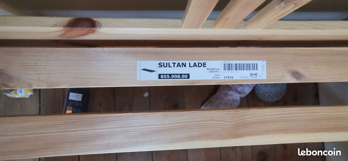 Lit 1 personne IKEA pin (image 2)