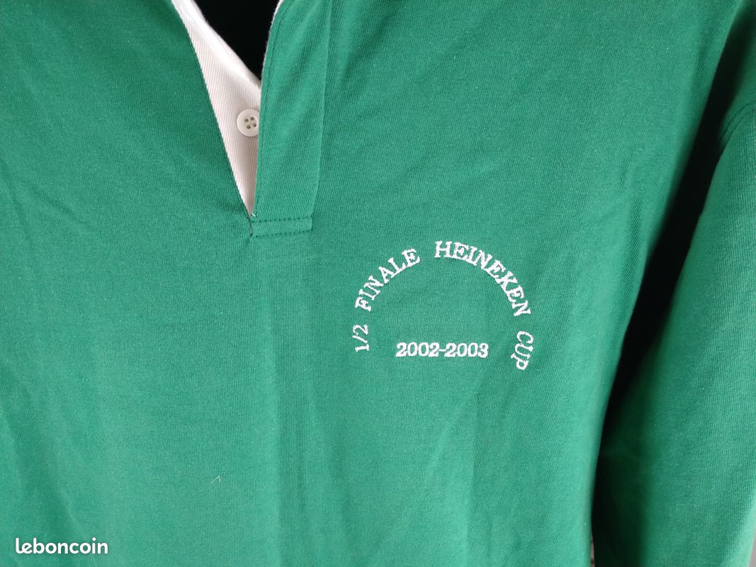 Maillot De Rugby D'Arbitre Heineken Cup Porté Saison 2006/2007 Taille Maillot De Rugby D'Arbitre Heineken Cup Porté Saison 2006/2007 Taille