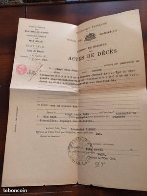 Avis de décès vintage - Collection