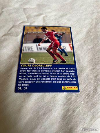 Collection Football Années 90 Carte Postale Youri Djorkaeff - Paris-SG / Monaco - 1994 - Blanc - Collection Football Carte Postale Sport 1994