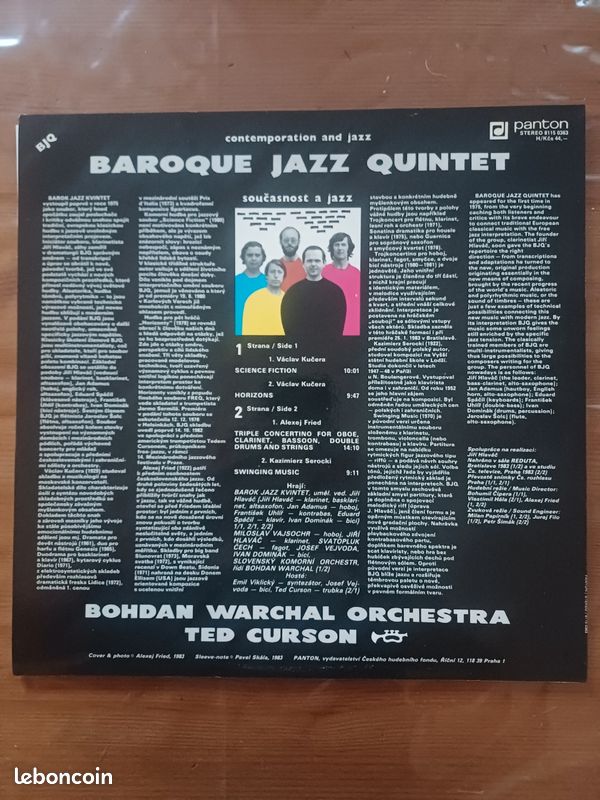 Vinyle Baroque Jazz Quintet de 1984 (image 2)