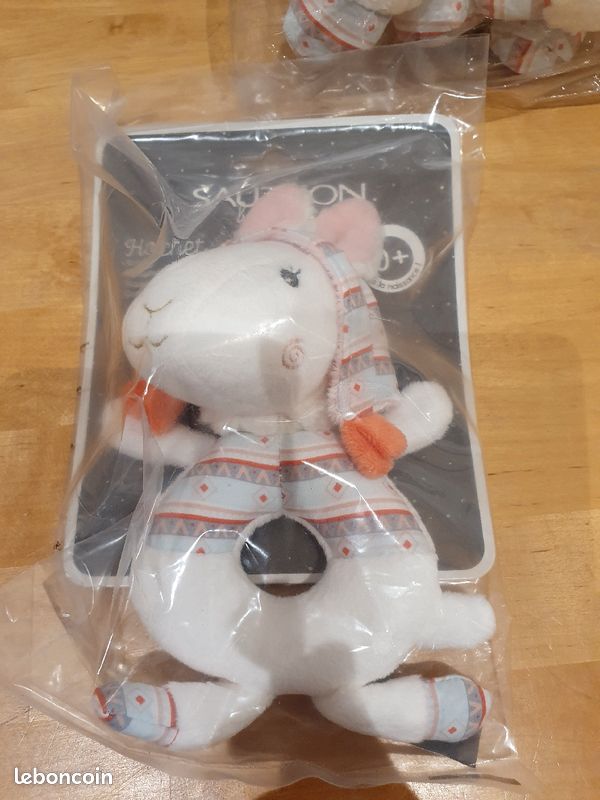 Sauthon doudou lama et hochet (image 2)