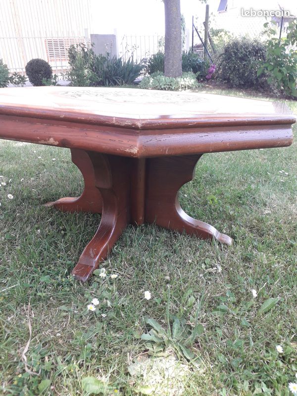 Table basse Planisphere Vallauris signée Barrois - dlg Capron (image 5)