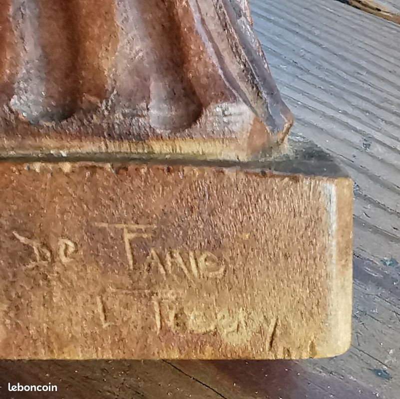Statue bois sculpté Vierge Notre Dame de Paris Lucien Tessey (image 8)