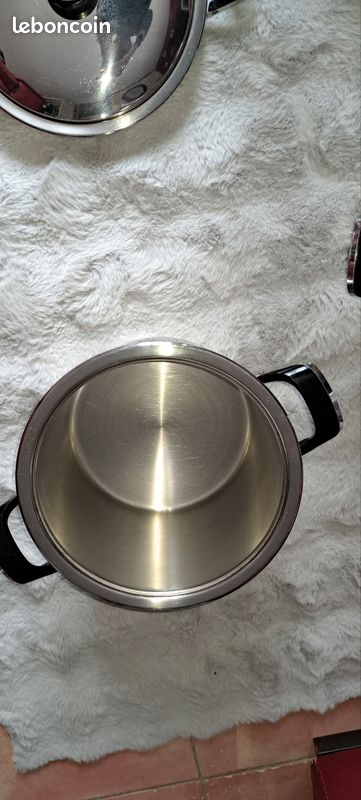 Batterie de cuisine TURIN, 15 pièces, en acier inoxydable,compatible