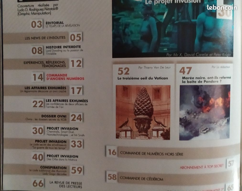 TOP SECRET MAGAZINE N° 50 Ovnis Orbs Lord Dowding Smart Dust (image 2)
