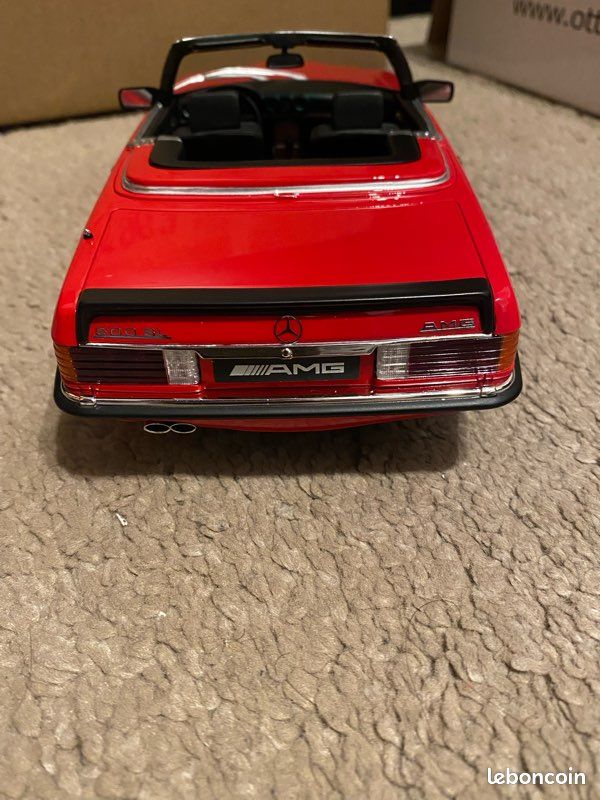 Mercedes Benz R107 500 SL AMG rouge OTTO OTTOMOBILE OTTOMODELS 1/18