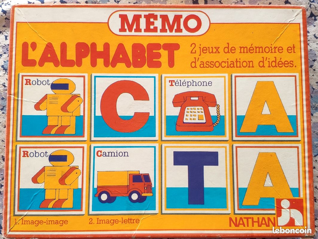 Mémo l'alphabet jeu de mémoire et d'association d'idées (image 1)