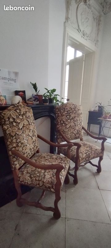 Fauteuils bois tissus (image 5)