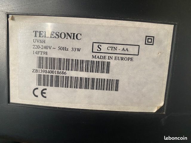 📺 Téléviseur couleur cathodique TELESONIC avec télécommande 👀 DISPONIBLE de suite (image 3)