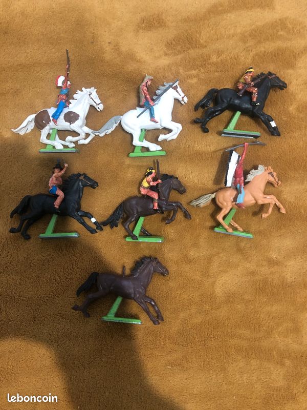 Soldats Britains Cavaliers Américains – Lot De 7 Figurines