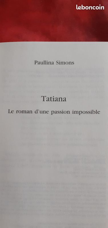 Livre Tatiana de Paullina Simons (image 2)