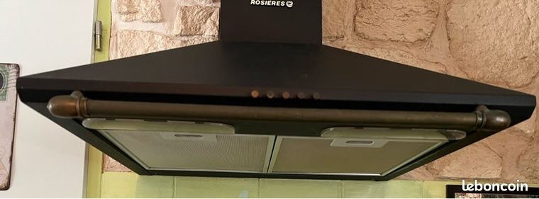 Facciata Frontale Nera Per Cappa Rosières 49027050 – Ricambio Originale, Nuovo