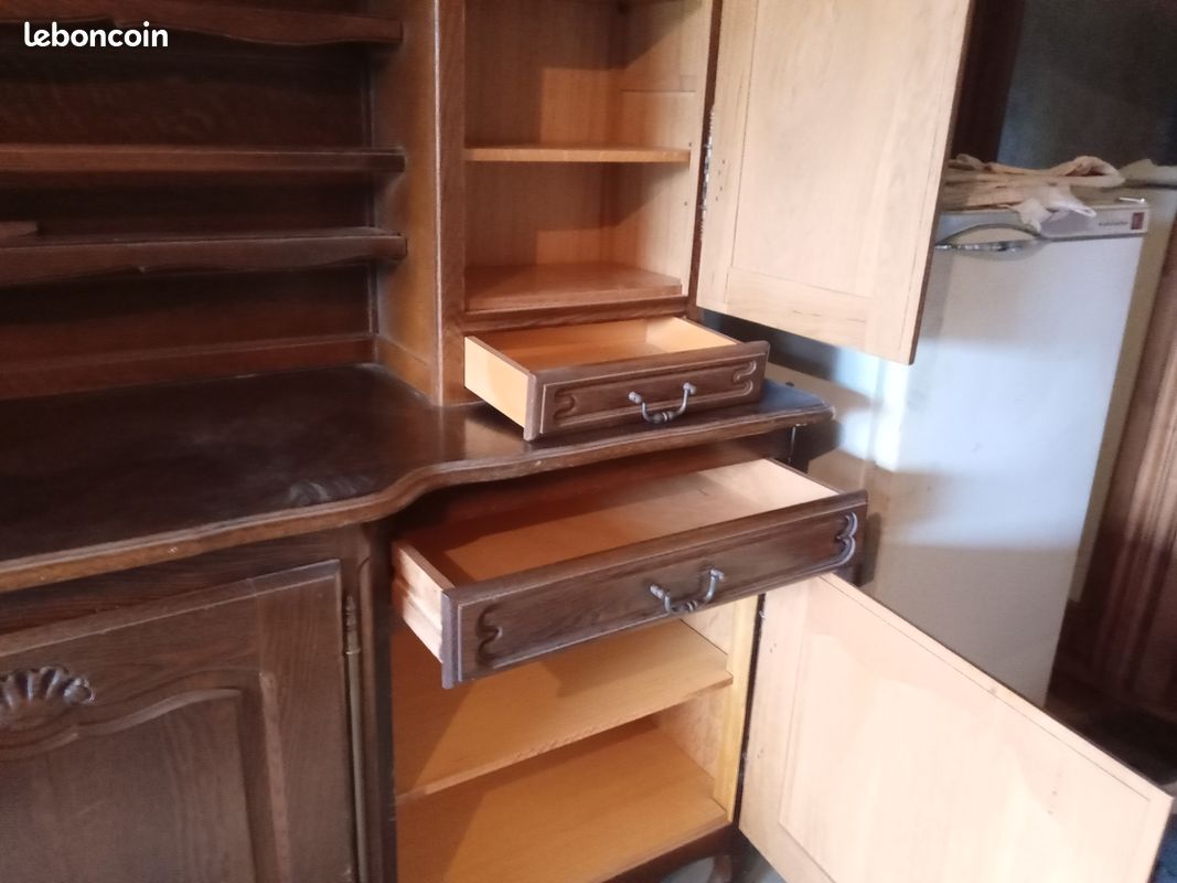 Beau Buffet de cuisine RISCOFF en chêne massif très bon état (image 8)