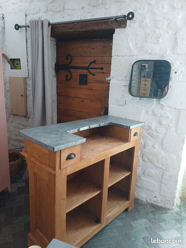 Meuble bar dessus zinc (image 1)