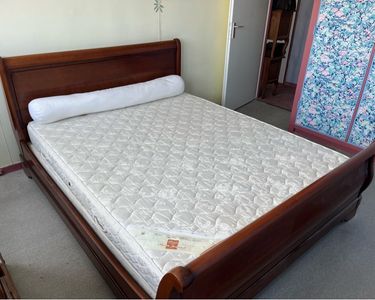 Lit Louis Philippe Chêne Massif 160x200 Cm - Très Bon état