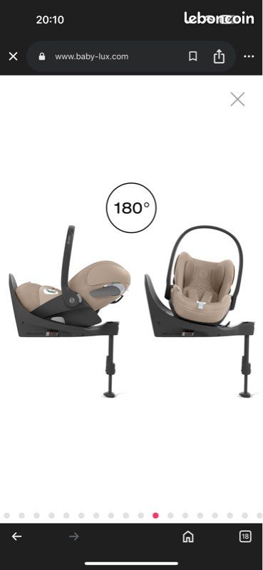 Lot cybex , nacelle et cosy poussette châssis et isofix et protection pluie (image 3)