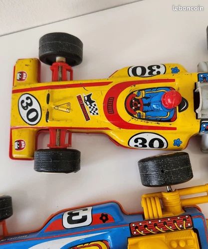 Ancienne Voiture Joustra Formule 1 N°30 N° 3 Tôle + Plastique A Friction France (image 13)