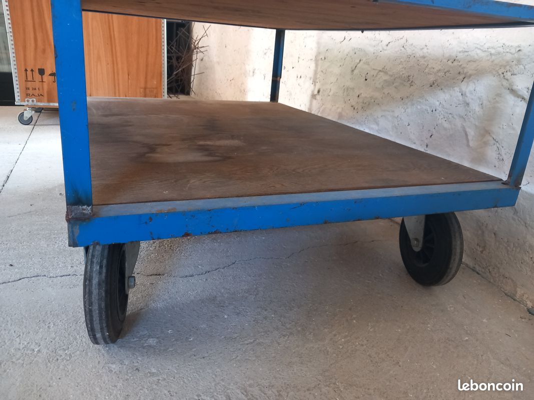 Chariot métal bois (image 3)