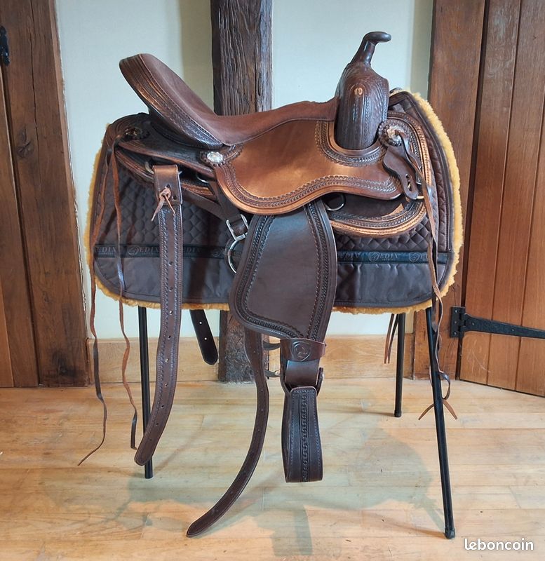 Étriers à Lacets Tucker Western Cuir Noir – Pour Selle, Occasion USA