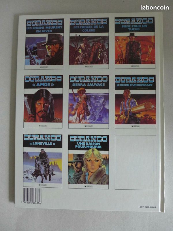 BD/ Yves Swolfs - Durango. T8. Une raison pour mourir / éd. Dargaud, EO année 1988 (image 2)