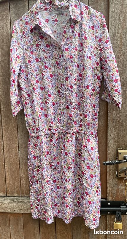 Robe chemise à fleurettes T36 (image 1)