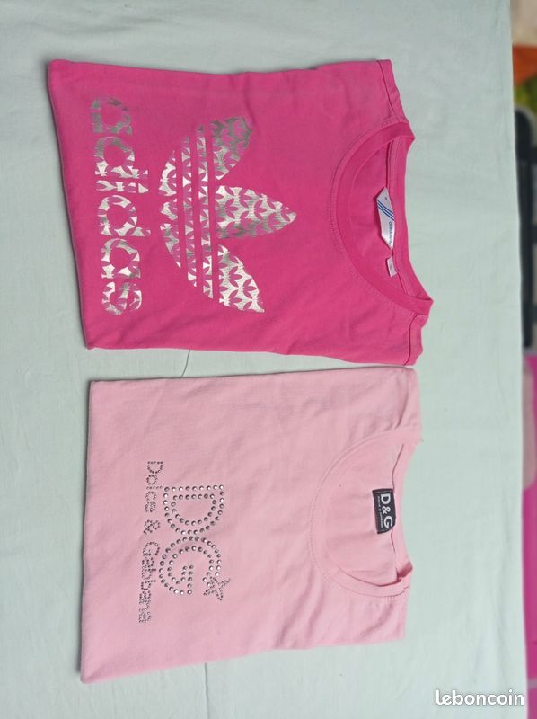 2 t-shirts femme t :38/40 adidas et D&G (image 6)