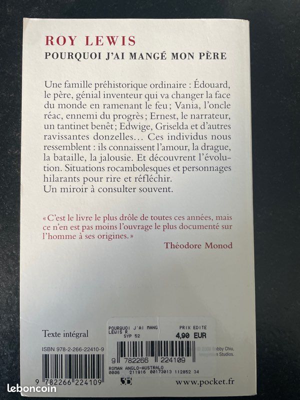 Pourquoi j’ai mangé mon père de Roy Lewis (image 3)
