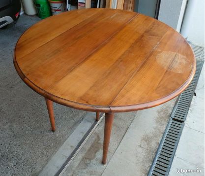 Table ronde merisier (image 1)
