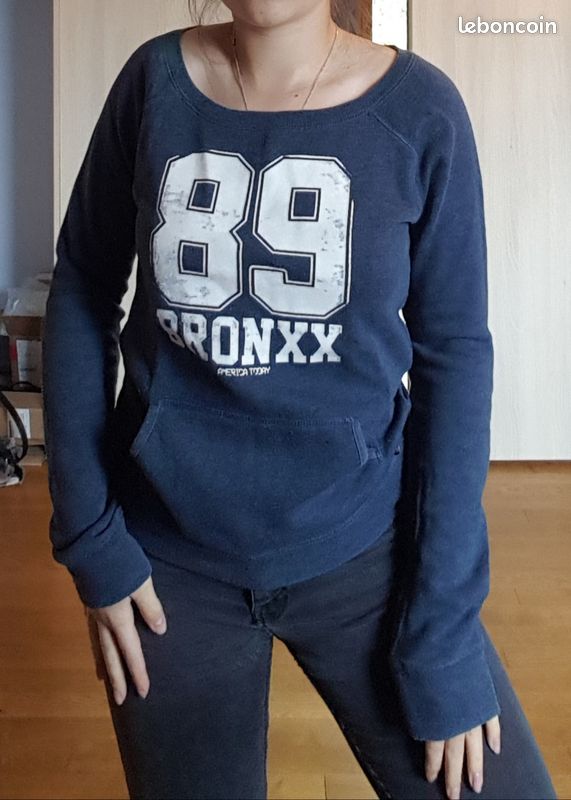 Pull sweatshirt bleu pétrole (image 2)