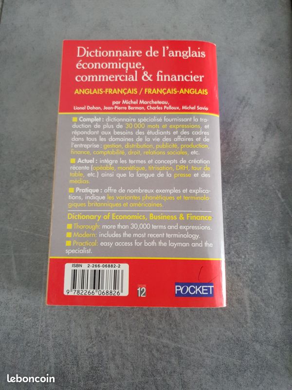 Dictionnaire de l'anglais economique, commercial et financier (image 2)