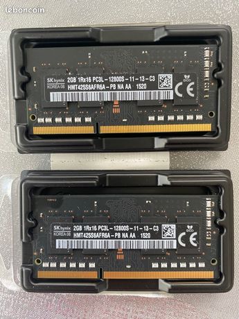 2 barrettes RAM 4GB ( 2x2GB) So DIMM