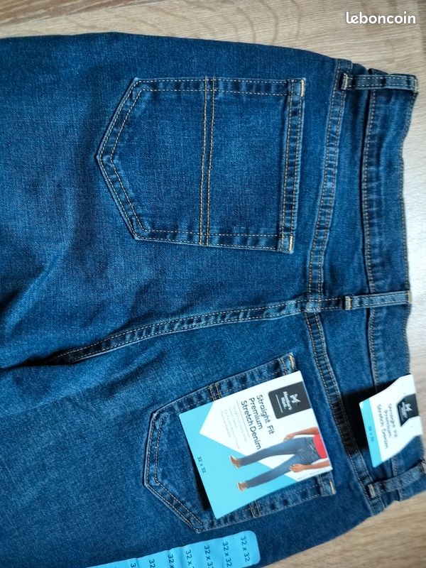 Pantalon jean neuf avec étiquette élastique taille L (image 4)
