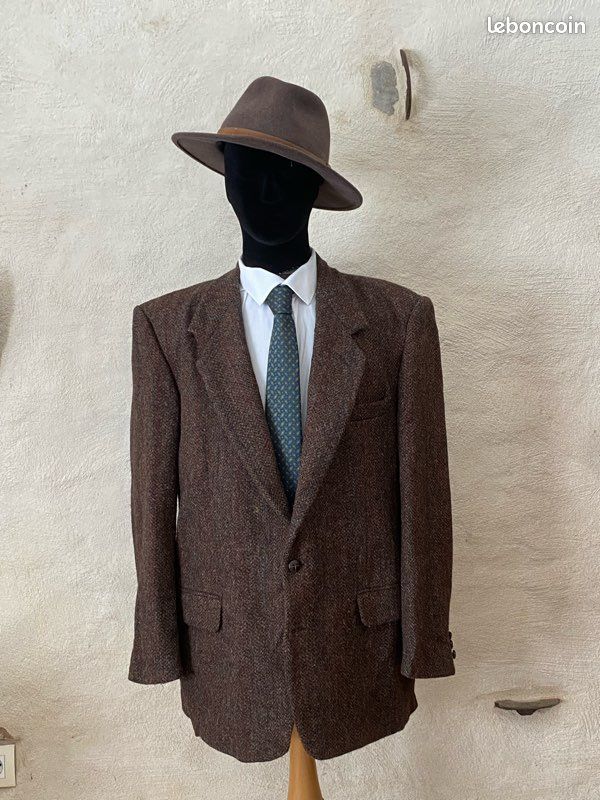 Blazer Harris tweed marron foncé taille XL (image 1)
