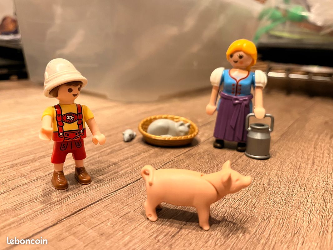 Playmobil - fermière / animaux et petit garçon (image 1)