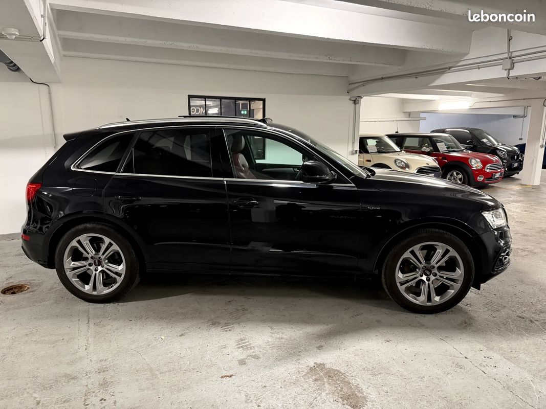 AUDI Q5 2.0 Hybrid 245ch AVUS - 2013 - 135 000 km - BOITE AUTO - INTERIEUR CUIR NAPPA ROUGE - TOIT OUVRANT - CAMERA DE RECUL - GPS - CARPLAY - BATTERIE HYBRIDE NEUVE - SUIVI COMPLET (image 4)